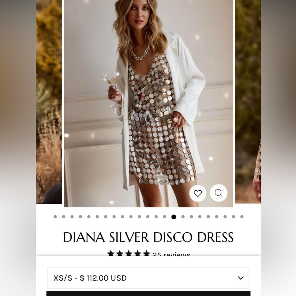12th tribe silver disco dress. Worn once.